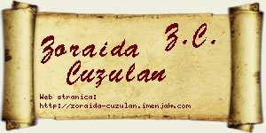 Zoraida Ćuzulan vizit kartica